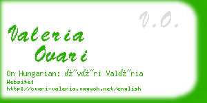 valeria ovari business card